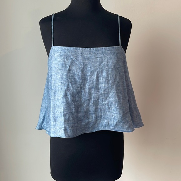Milly Denim Rie Back Top - Picture 1 of 13